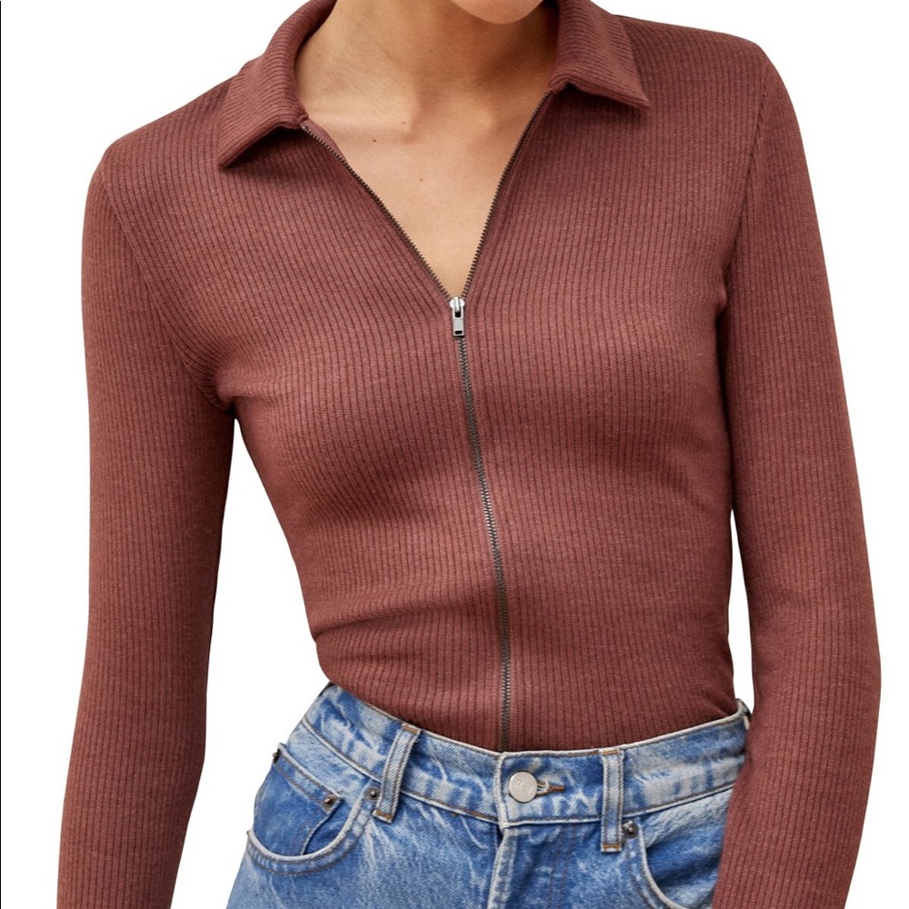 Reformation Griet Top Zip Up Size XS